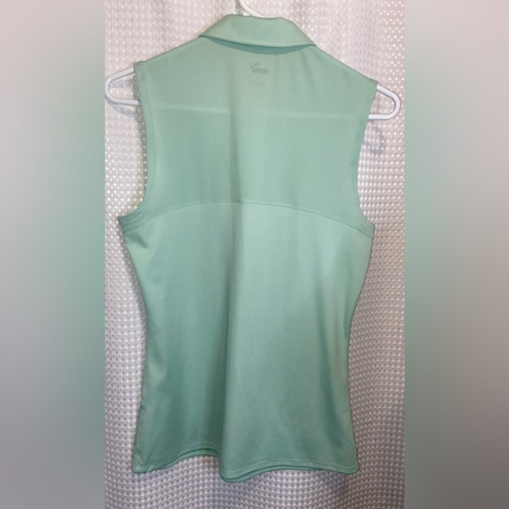 PUMA sports sleeveless golf polo size small - Mint - Picture 10 of 13